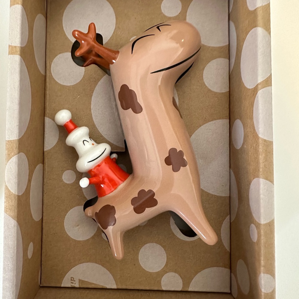 Alessi Christmas Cow Boy Hand Decorated Porcelain Figurine